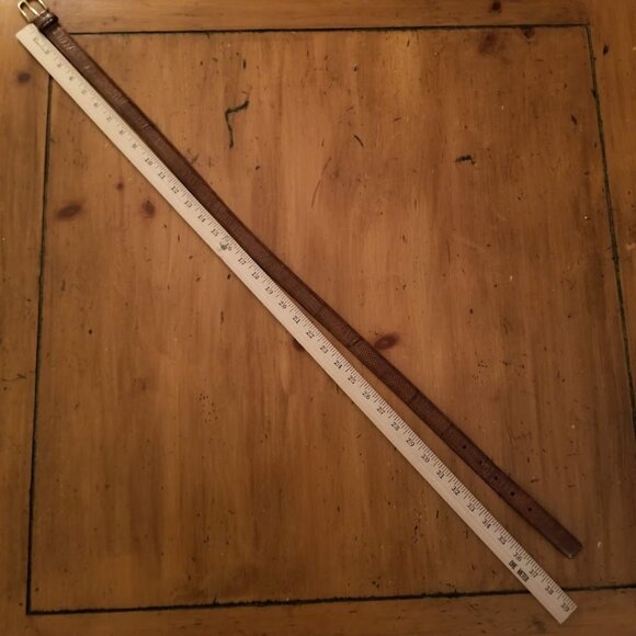 Brighton Lizard Leather Brown Belt, Size 34, Unisex, Reptile, Dress Belt - Picture 12 of 13